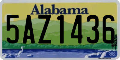 AL license plate 5AZ1436