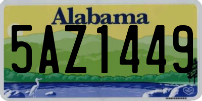 AL license plate 5AZ1449