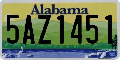 AL license plate 5AZ1451
