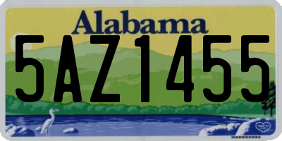 AL license plate 5AZ1455