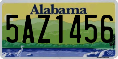 AL license plate 5AZ1456