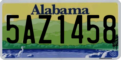 AL license plate 5AZ1458