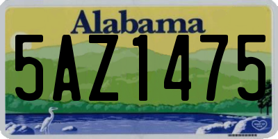 AL license plate 5AZ1475