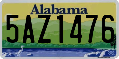 AL license plate 5AZ1476