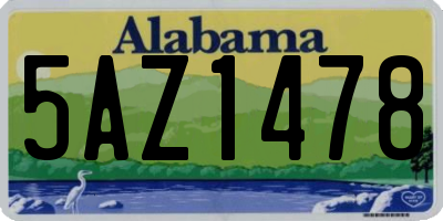AL license plate 5AZ1478