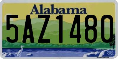 AL license plate 5AZ1480