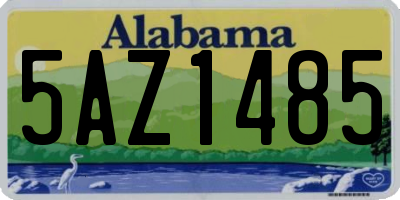 AL license plate 5AZ1485