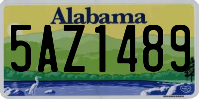 AL license plate 5AZ1489