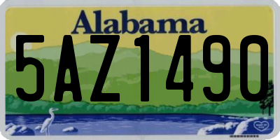AL license plate 5AZ1490