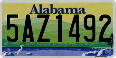 AL license plate 5AZ1492
