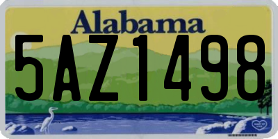 AL license plate 5AZ1498