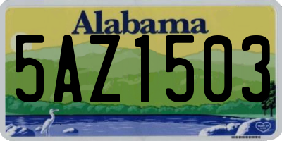 AL license plate 5AZ1503