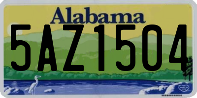 AL license plate 5AZ1504