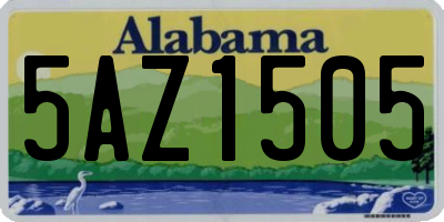 AL license plate 5AZ1505