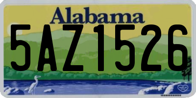 AL license plate 5AZ1526