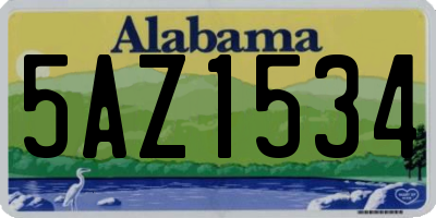 AL license plate 5AZ1534