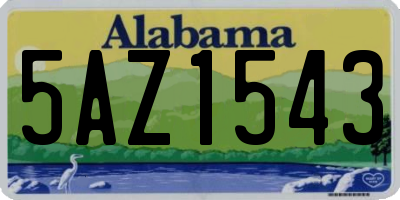 AL license plate 5AZ1543