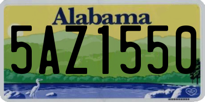 AL license plate 5AZ1550