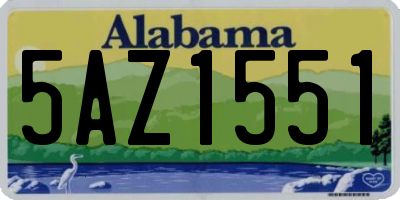 AL license plate 5AZ1551