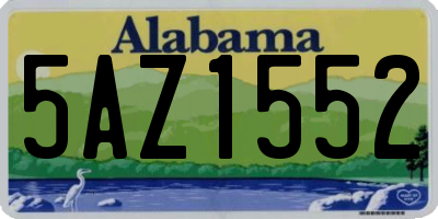 AL license plate 5AZ1552