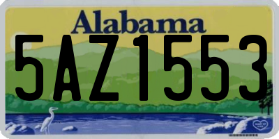 AL license plate 5AZ1553