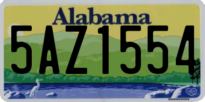 AL license plate 5AZ1554