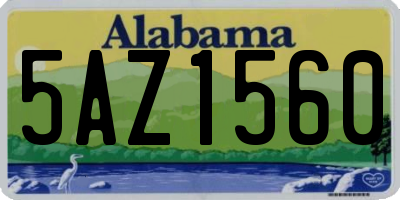 AL license plate 5AZ1560
