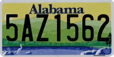AL license plate 5AZ1562