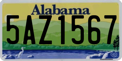 AL license plate 5AZ1567