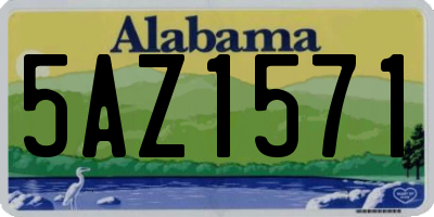 AL license plate 5AZ1571