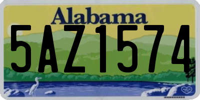 AL license plate 5AZ1574