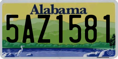 AL license plate 5AZ1581