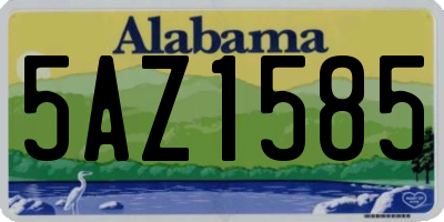 AL license plate 5AZ1585