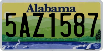 AL license plate 5AZ1587