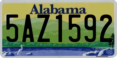 AL license plate 5AZ1592
