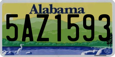 AL license plate 5AZ1593