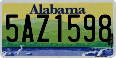 AL license plate 5AZ1598