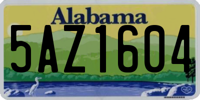 AL license plate 5AZ1604