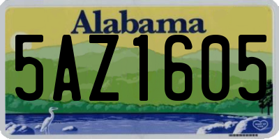 AL license plate 5AZ1605