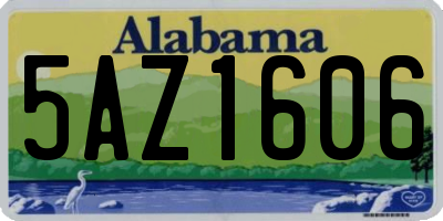 AL license plate 5AZ1606