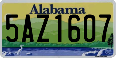 AL license plate 5AZ1607