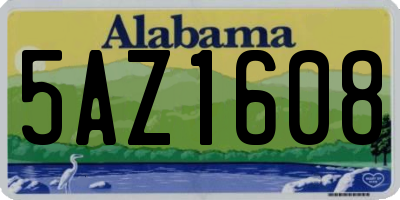 AL license plate 5AZ1608