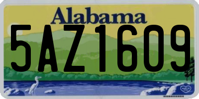 AL license plate 5AZ1609