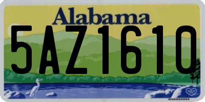 AL license plate 5AZ1610