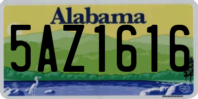 AL license plate 5AZ1616