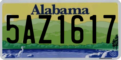 AL license plate 5AZ1617