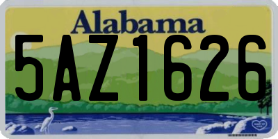 AL license plate 5AZ1626