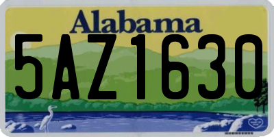 AL license plate 5AZ1630