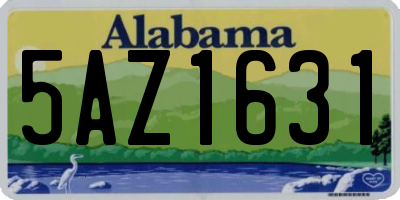 AL license plate 5AZ1631