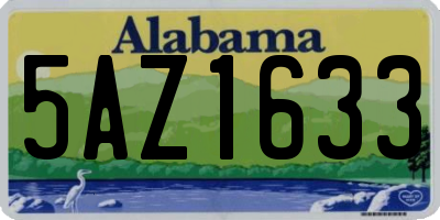 AL license plate 5AZ1633